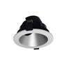 Nora Lighting 4" Iolite Can-Less Adjustable Slot Trim, Haze Reflector / Matte Powder White Flange 