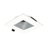 Nora Lighting 4" Iolite Can-Less Square Downlight Trim, Haze Reflector / White Flange 