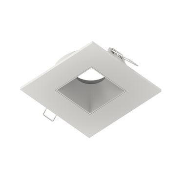 Warm White finish – Nora 4" Iolite Can-less Square Downlight Trim product photo