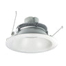 1000lm / 12W, 120V 2700K Matte Powder White Reflector / Matte Powder White Flange – Nora 6" Cobalt Click Round Retrofit Reflector product photo