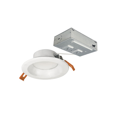 120V Matte Powder White – Nora 4" Theia LED Can-less Downlight with Selectable CCT product photo