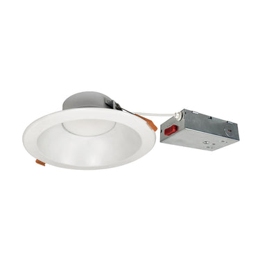 Matte Powder White Finish – Nora 6" Theia LED Downlight with Selectable CCT, 120-277V 0-10V product photo