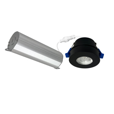 2700K Black finish – Nora 2" M-Wave Can-less Adjustable LED Downlight product photo