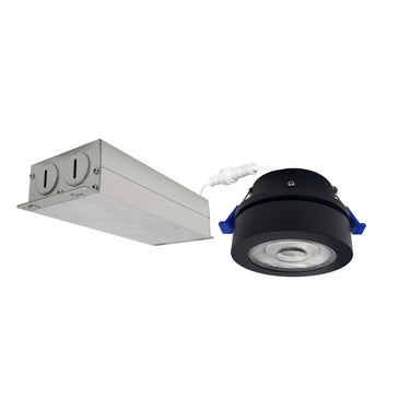 2700K Black finish – Nora 4" M-Wave Can-less Adjustable LED Downlight product photo