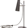 House of Troy Norton Adjustable LED Table Lamps in Granite with Satin Nickel Accents