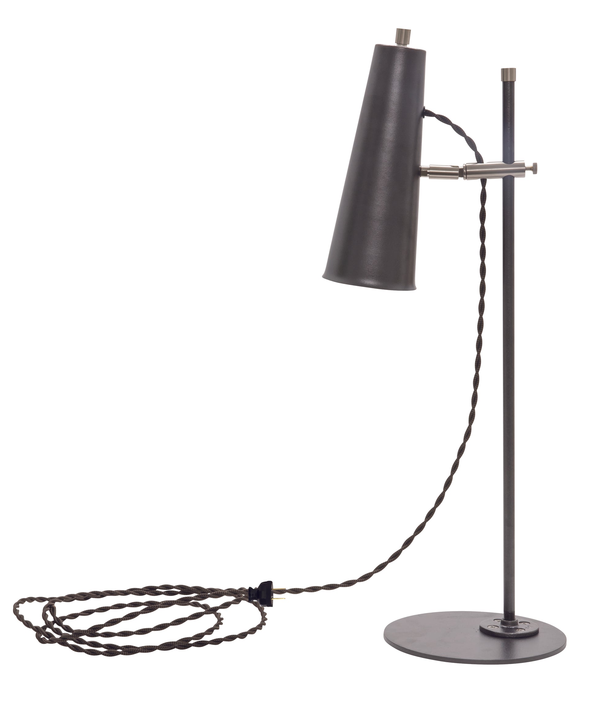 House of Troy Norton Adjustable LED Table Lamp in Granite with Satin Nickel Accents NOR350-GTSN