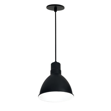 3500K 8" – Nora RLM LED Shade, Black/White, 120V 0-10V/Triac/ELV & 277V 0-10V Dimming product photo