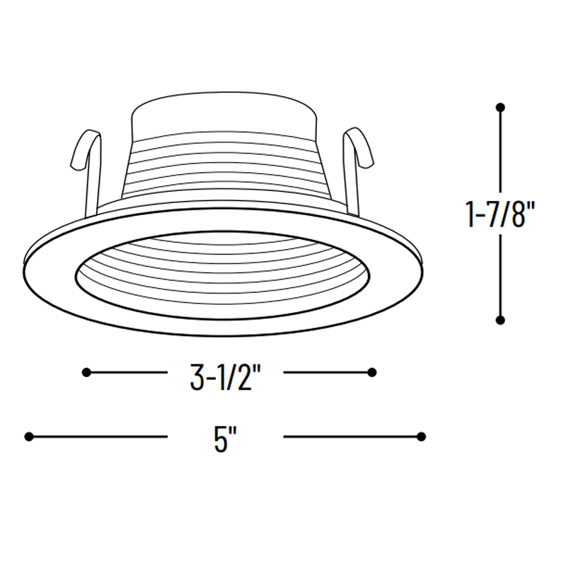 Nora Lighting 4" Stepped Baffle with Ring