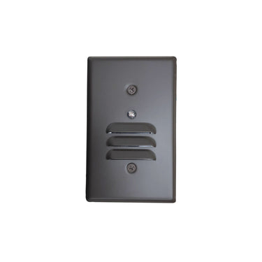 Bronze Dusk-to-Dawn Photocell – Nora Mini LED Step Light with Horizontal & Vertical Louver Face Plates, 1W, 2700K, 90+ CRI product photo