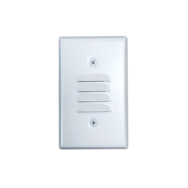 White No Photocell – Nora Mini LED Step Light with Horizontal & Vertical Louver Face Plates, 1W, 2700K, 90+ CRI product photo