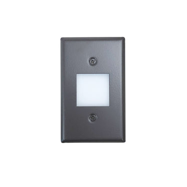 Bronze No Photocell – Nora Mini LED Step Light with Frosted Glass Lens Face Plate, 1W, 2700K, 90+ CRI product photo