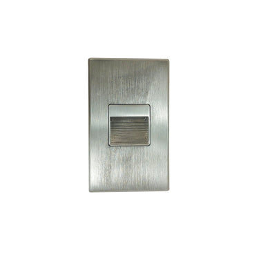 3000K Brushed Nickel – Nora Ari LED Step Light with Interchangeable Horizontal & Vertical Face Plates, 2.5W product photo