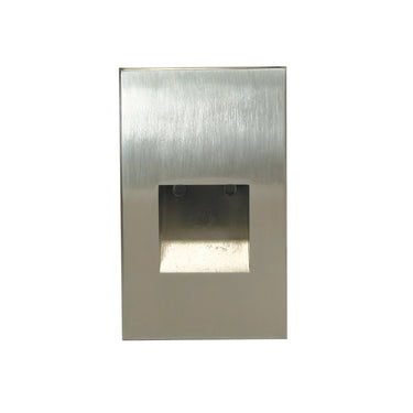 3000K Brushed Nickel – Nora Ari LED Step Light with Vertical Wall Wash Face Plate, 2.5W product photo