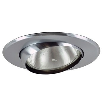 Nora 5" BR/PAR30 Adjustable Eyeball with Metal Trim, White detail photo