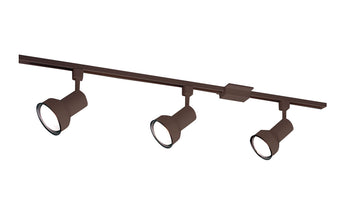 Nora 4-ft Track Pack with (3) Step Cylinder PAR30 Track Heads, Bronze product photo