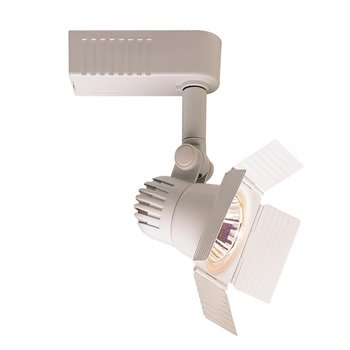 Nora Barn Door Low Voltage Track Head with Transformer, 50W MR16, White detail photo