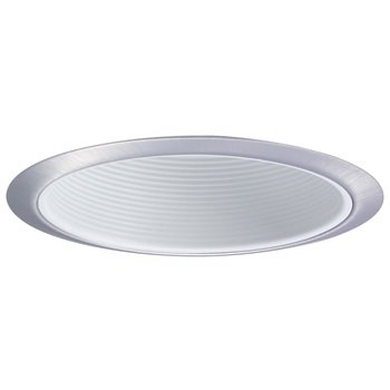 Nora 6" BR/PAR30 Stepped Baffle with Plastic Ring, White detail photo