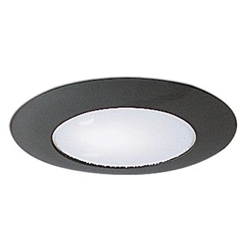 Nora 6" Albalite Lens with Metal Trim & Bracket, White detail photo