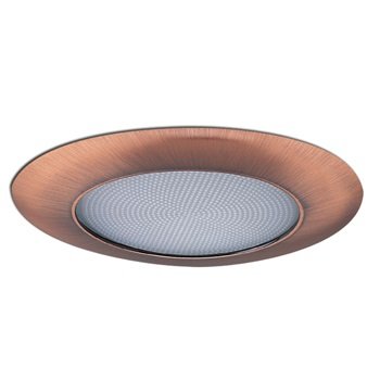Nora 6" Albalite Lens with Metal Trim & Bracket, White detail photo