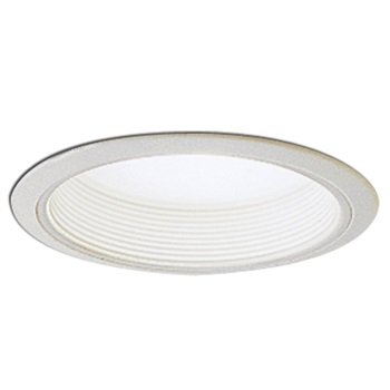 Nora 6" Regressed Albalite Lens with Baffle & Plastic Ring, White detail photo