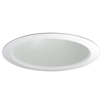 Nora 5" Airtight Baffled Lensless Shower Trim, White detail photo