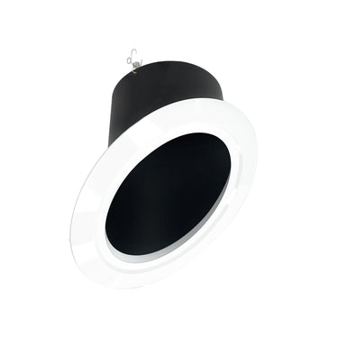 Black Reflector / White Flange – Nora 6" Super Sloped Reflector Trim product photo