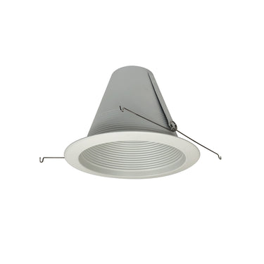 Black/White (NTM-726W) – Nora 6" Airtight Baffled Lensless Shower Trim product photo