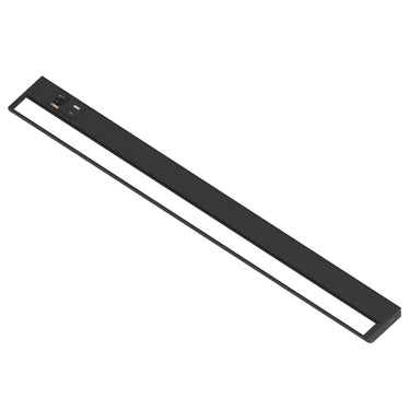 Black 32" – Nora 120V Adjustable LEDUR Under Cabinet with Selectable CCT & USB Ports product photo