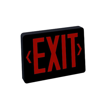 Black Red – Nora Thermoplastic LED Exit Sign, Battery Backup, 2 Circuit product photo