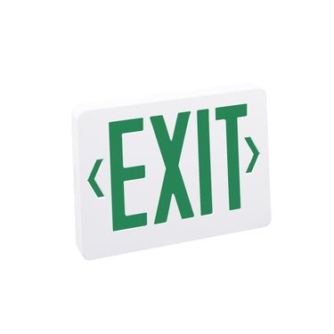 White Green – Nora Thermoplastic LED Exit Sign, Battery Backup, AC product photo