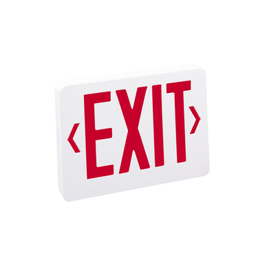 White Red – Nora Thermoplastic LED Exit Sign, Battery Backup, 2 Circuit product photo
