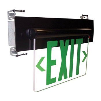 Nora Recessed Adjustable LED Edge-Lit Exit Sign, AC Only, 6" Letters detail photo