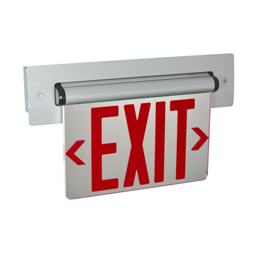 Nora Recessed Adjustable LED Edge-Lit Exit Sign, Battery Backup, 6" Letters detail photo