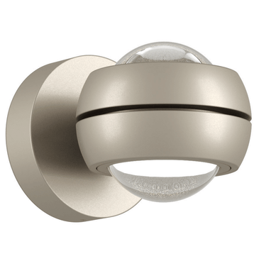 Lodes Nautilus Mini dimmable wall sconce with convex lens LED lighting