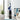 Finesse Decor Flame 65" Tall Floor Sculpture Blue with Black Stand