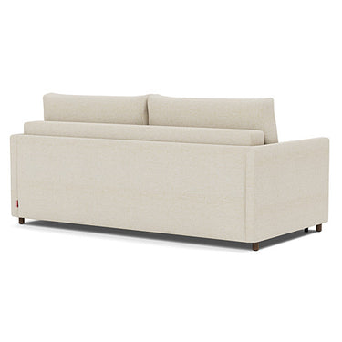 Neah king sofa bed with slim arms upholstered in 365 Halifax Shell fabric