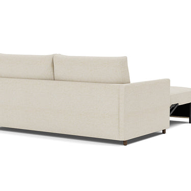 365 Halifax Shell fabric on Neah king sleeper sofa showing textured woven upholstery