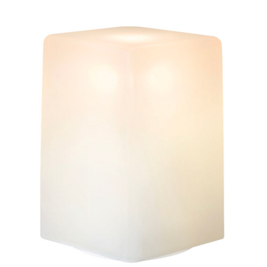 Decorative Gem Round Resin cordless lamp sitting on a white stone countertop in a modern residential kitchen