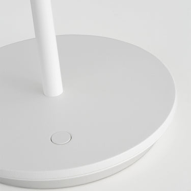 Cordless Matte White Nevis Accent Table Lamp: Long-Lasting Battery, Portable LED Light 