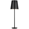 Black 61.6-inch tall outdoor LED floor lamp for patios and commercial entryways