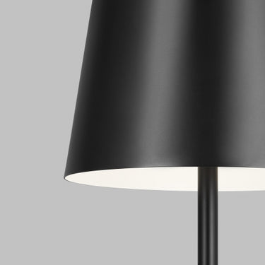 Sleek 61.6" black LED floor lamp for indoor and outdoor commercial lighting