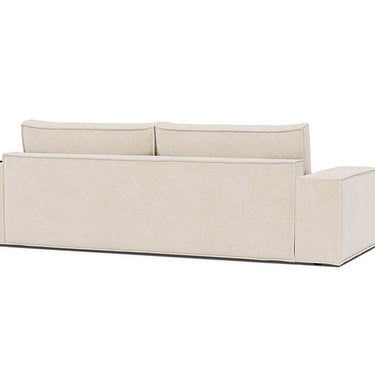 Rear view of Adario sofa upholstered in 255 Basmati woven fabric