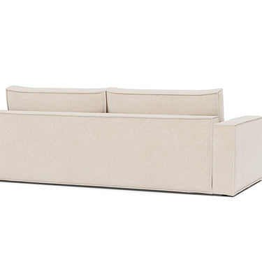 Modern Scandinavian Newilla sleeper sofa in 255 Adario Basmati upholstery