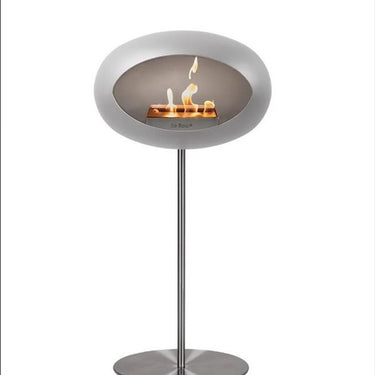 Dome Nickel Ground Steel High Fireplace by LE FEU