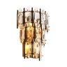 Modern Crystal Wall Sconce in Black and Gold - Noctiflorous Collection