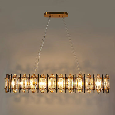 Contemporary Noctiflorous LED Chandelier - 5 Light, Rectangle, 41" 