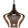 Nostalgia 02 pendant light by Lodes with retro hand-blown glass and chrome frame