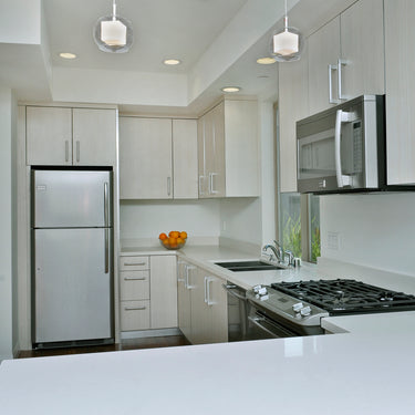 ET2 Nucleus glass orb pendant installed in a room