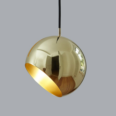 Tilt Globe Pendant in Solid Brass — Nyta, view 4
