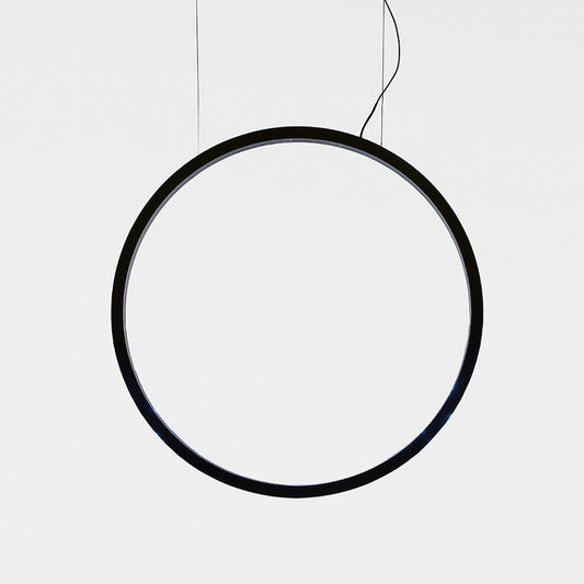 O Outdoor Black Aluminum Ring Pendant Light | Atemide 1